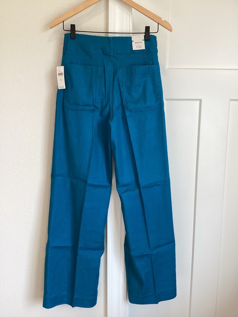 Anthropologie COLETTE Full-Length Linen Pants Maeve NEW 27 Blue - Picture 8 of 12